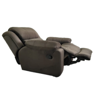 Reddish-brown recliner chair with plush cushioning